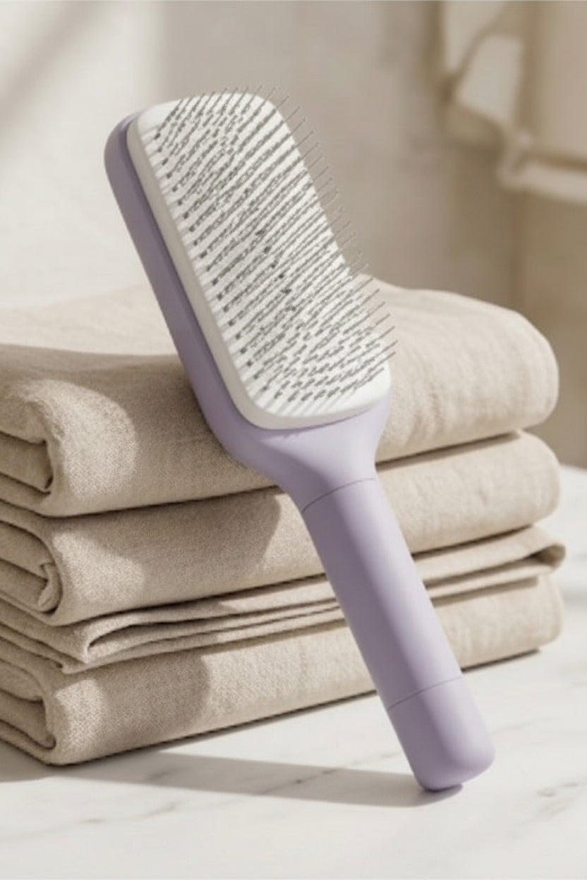 Self-Cleaning Hair Brush – Easy Detangling and Scalp Massage